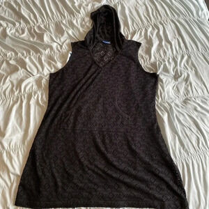 California Cover Black Bathing Suit Cover Up Large Hooded Beach Vacation summer